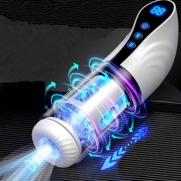 Andere Gesundheitszugänge Masturbator männlicher digitaler Rotations -Remote -Saugmaschine für Aussprache Flugzeugbecher Vibrator Erwachsener Q240430