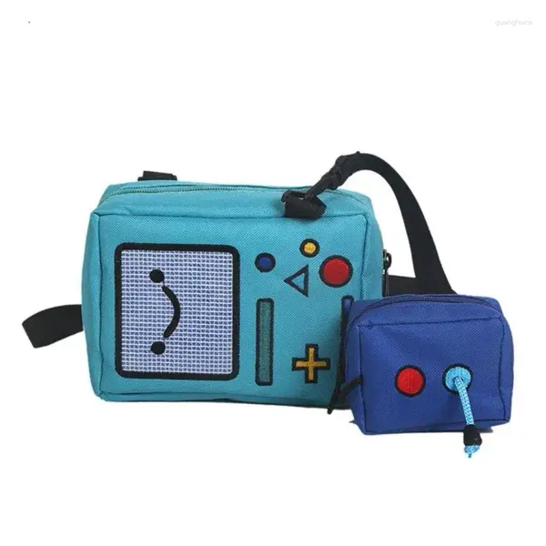 Bag kadınlar rahat omuz sevimli kızlar mini naylon robot telefon çantası messenger bolsas de marca komik kawaii crossbody çantalar 2024