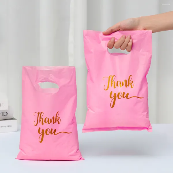 Geschenkverpackung Danke Verpackungstaschen für kleine Business Plastiktüte mit Griff Weihnachten Hochzeits Geburtstagspaketbox
