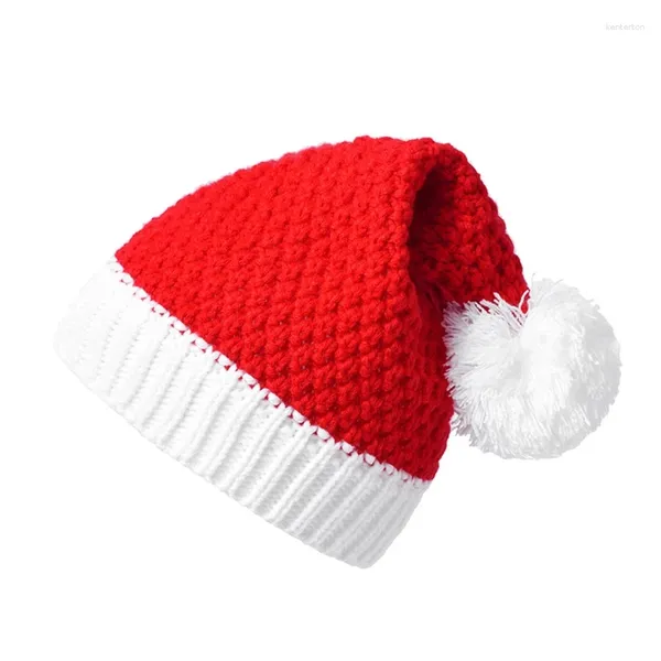 Berets Redwhite gestrickt Santa Hut Weihnachten für Winterfestival -Partyzubehör