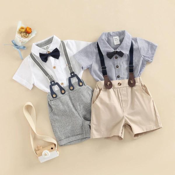 Set di abbigliamento per bambini per bambini set manica corta a manica corta con pantaloncine