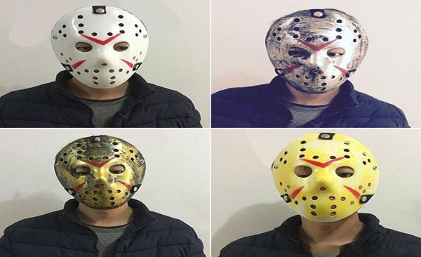 Máscaras de máscaras para adultos Jason Voorhees Skull Mask Paintball 13th Horror Movie Mask Scary Halloween Cosplay Festival PA1385360