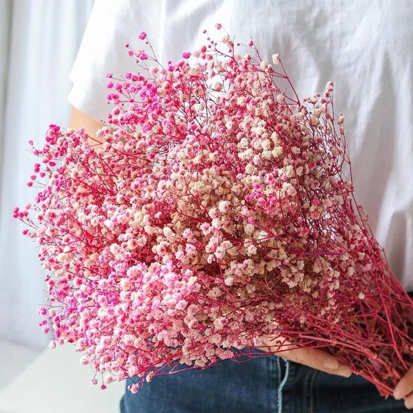 Dekorative Blumen über 2000 atemberaubende rosa getrocknete Babys Atem Bouquet Perfekt für Häuserhochzeiten DIY Blumenprojekte
