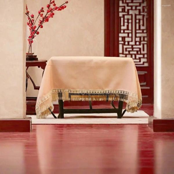 Panno tavolo in stile fresco bassa bianca copertina di tovaglia con divano rotondo quadrato