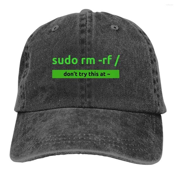 Ball Caps sudo Programmazione Comando Baseball Cap Picked Cap Linux Sistema Operamento Sun Shade Cappelli da cowboy per uomini Trucker Dad Hat Hat