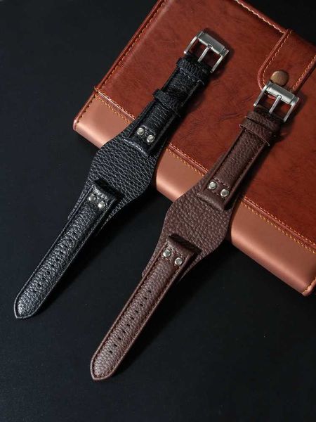 Watch Bands Leather Integrated Black Brown Accessorio per Fosil CH2564 CH2565 CH2891CH3051 MENS 22mm Cingcio Q240430