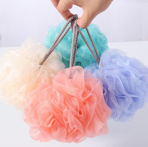 100pcs Multi -Farben 8G15G20G30G Badbürsten Duschschwamm Pouf Loofahs Nylon Mesh Pinsel Kugel Meshbat Ausstellungsraum Spon4623650