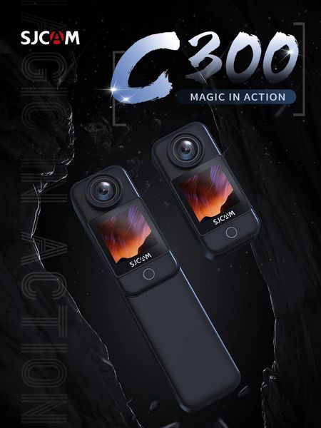SJCAM C300 Pocket Action Camera 4K FHD с длительным сроком службы батареи 30 м В водонепроницаемой 5G Wi -Fi Camera Sport Cam 240430