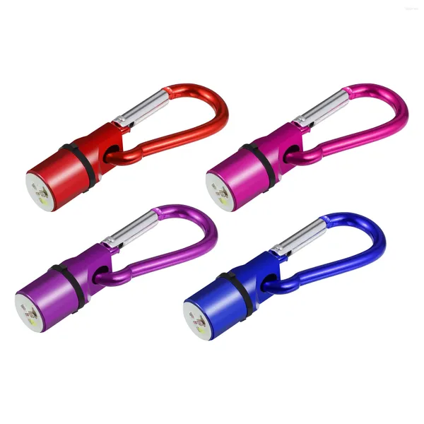 Collari per cani popetpop 4pcs in alluminio portatile cucciolo cucciolo collare gat di gatto lampeggiante lampeggiatore etichetta di sicurezza della luce (rosa viola blu rosso)