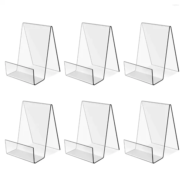 Schmuckbeutel 6Pack Acrylbuch Stand Clear Display Eilhalter für die Anzeige von Bilderbüchern Musikblätter (klein)