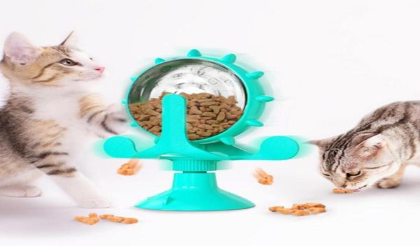 Cat Bowls Feeder Hausthundhund Drehkrad Feeder Schüssel für Hunde Multifunktional undichte Spielzeugnahrung Fütterungsbehälter Vorräte 3920830