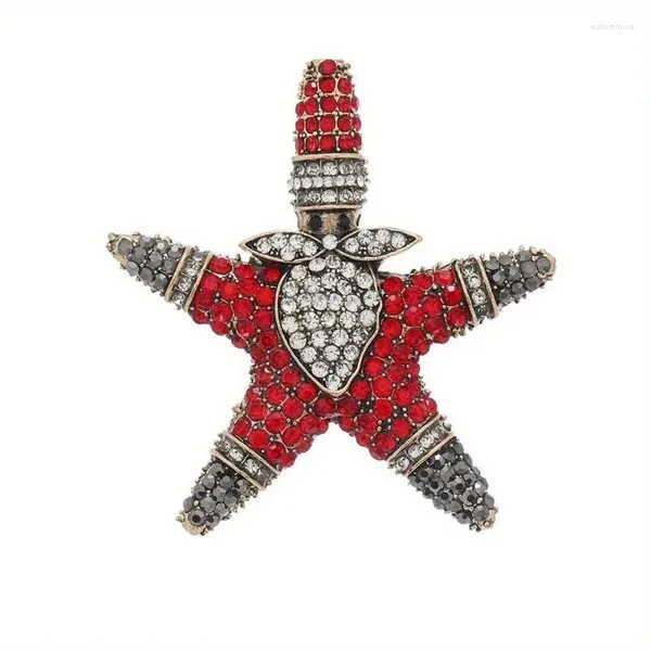 Бруши 1pcs Классическая женская мужская мода Рождественская звезда с полной кристал