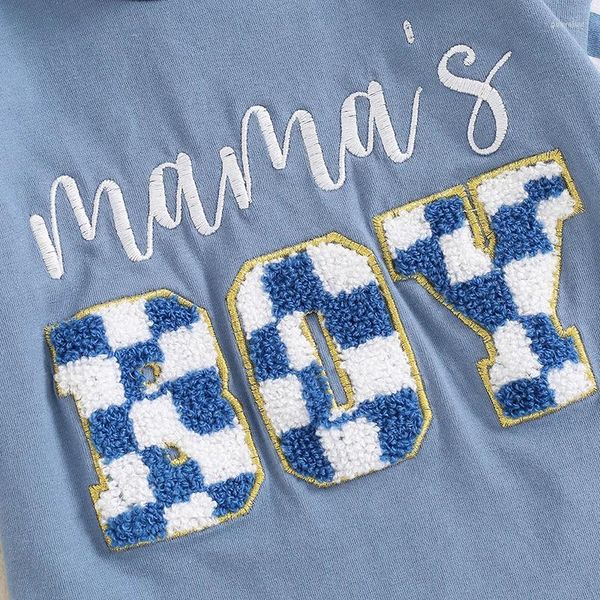 Одежда наборы малыша Baby Boy Летняя одежда Мама набор нечетких писем Клетчатая рубашка для рубашки шорты для мальчиков День Матери Подарок