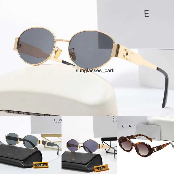 Moda Luxury Designer Sunglasses for Women Cel Brand Mens e mulheres pequenas femininas espremidas Premium UV 400 óculos de sol polarizados com caixa