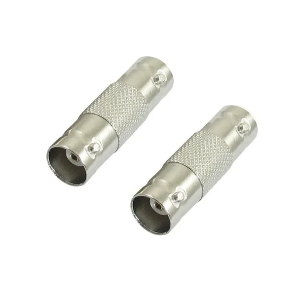 2PC/lote BNC Feminino para fêmea Coxer em linha Coaxial Coaxial BNC Extender para CCTV Sistema de vigilância de vídeo de segurança da câmera