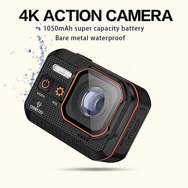 Cerastes Action Camera 4K60FPS Uzaktan kumandalı su geçirmezlikli su geçirmez spor kamera sürücü kaydedici spor kamera kaskı hareket kamera 240418
