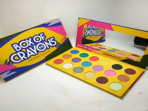 Box of Crayons Palette 18 Colors Cosmetics Yellow Ishadow Palette Shimmer Matte Eye Shadow Paleltes Makeup Paletes3769356