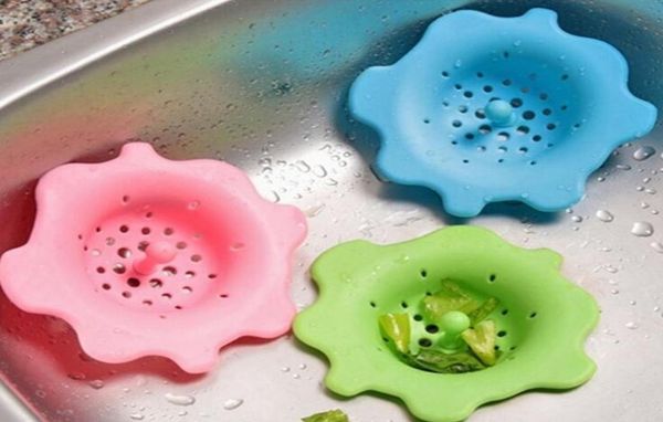 Novo filtro de água de flor da flor de doces criativo Silicone Filtro de água Filtro de captador de cabelo Filtro de cozinha Gadgets7748019