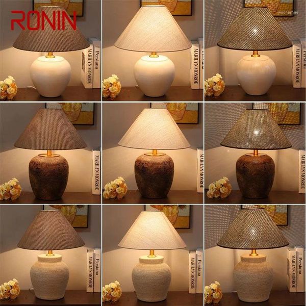 Tischlampen Ronin Nordic Keramic Lampe moderne Kunst Wohnzimmer Schlafzimmer Lernvilla LED Originalität Schreibtisch Licht