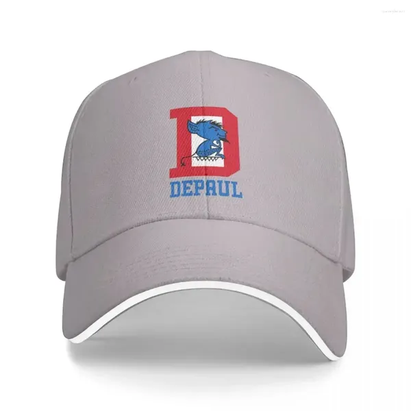 Boinas Design DePaul com mascote e tradicional D Caps de beisebol Moda Menina Haps Capacho casual Sports Hat Hat Polycromatic