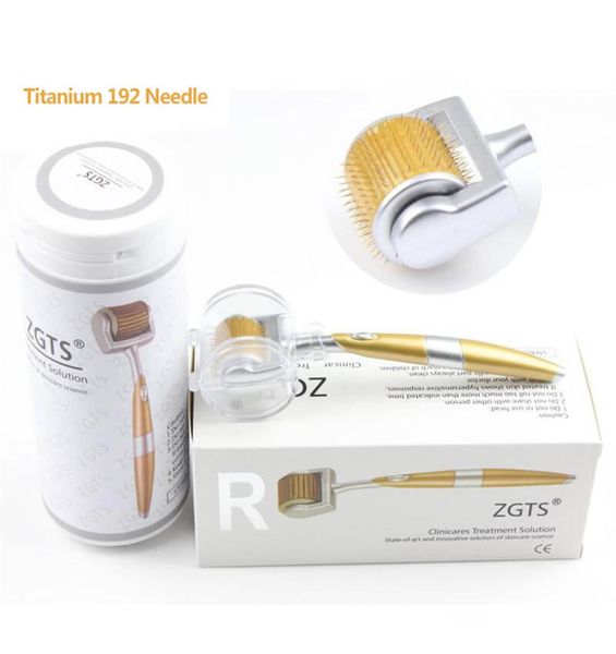 ZGTS 192 pinos Titânio Micro agulha Cartucho Derma Roller Roller para os poros da Idade da Celulite Refina A Bela Atenção2060188