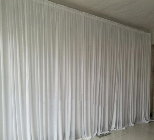 Cortinas de pano de pano de tecido branco de 48m Curtins Cretains Cerimônia de casamento Party Stage Background for Wedding Decoration4952133