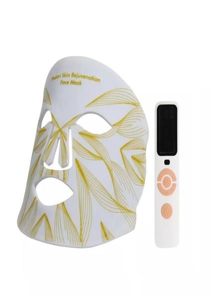 Pon Skin Rejuvenesation Beauty Instrumento de beleza de silicone flexível Cuidado com a pele da luz vermelha Terapia LED Mask1365452