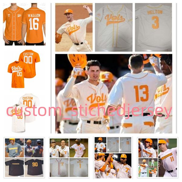 2024 Peyton Manning College Baseball Jerseys qualquer nome Número Tennessee Voluntários NCAA costura