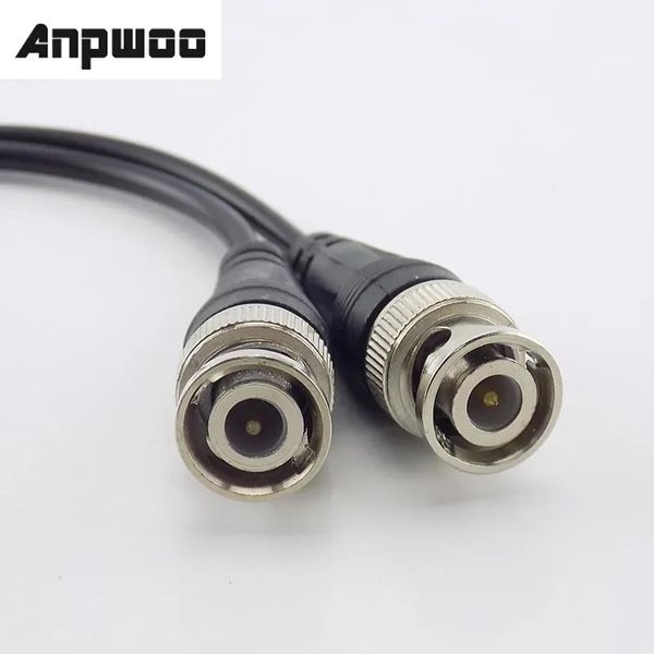 1pc BNC Женский разъем к женскому адаптеру DC Power Cogtail Cable Line Line Bnc Connectors Wire для системы безопасности камеры видеонаблюдения