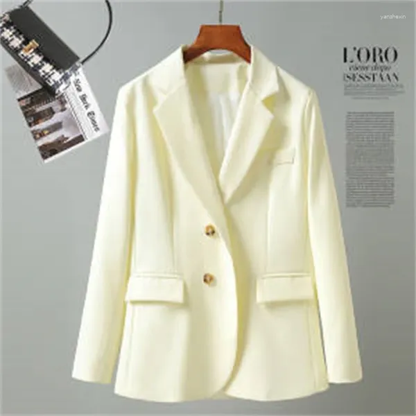 Giacca per tute da donna femmina femmina 2024 primavera e autunno coreano sciolto slim cappotto lungo vestiti occidentali occidentali blazer