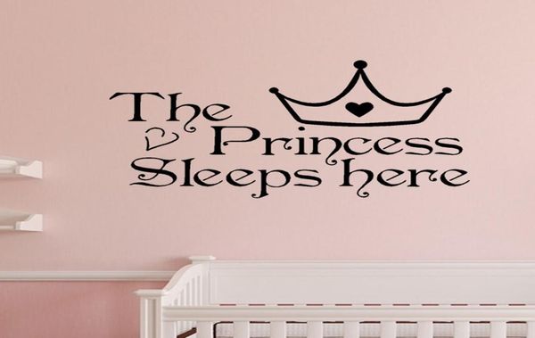 Домашняя стена Арт Принцесса спит здесь настенные наклейки на стены, домашнее декор, цитата, спальня обои стены, наклейка8107162