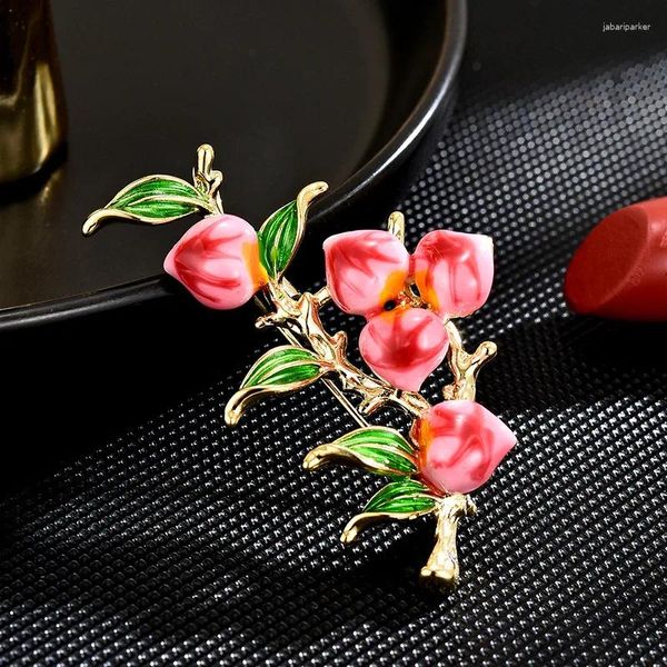 Spettame estate classiche frutta pesca pesca femminile Design creativo creativo sweet rosa smalto pin di alta qualità gioielli di accessori di alta qualità