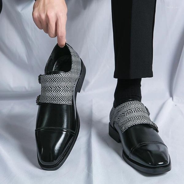 Scarpe casual vestito in pelle uomini formali brogue rotonde aldati di spicco fatti a mano uomo d'affari mandrino designer originale di grandi dimensioni