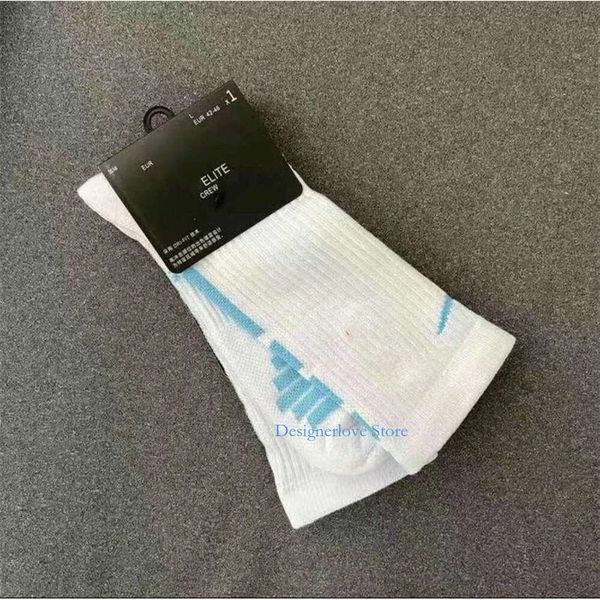 Meias de tripulação para homens Designer Sock Elite bezerro de basquete Alta almofada grossa caminhada atlética futebol