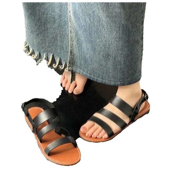 Fashion Summer Sale Toes Peep auf Sandalen Schuhe Grundschnalle Schnalle Flach Daily Beach Frauen Schuh Fahi Baic Sandal Ummer Trap Hoe Andal Ale Hoes Trap Hoe Andal S Ale