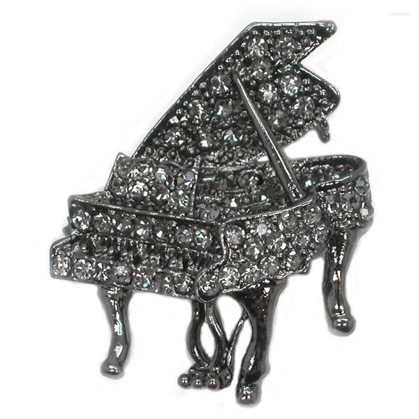 Broches 60pcs/lot mixed cor (lata Notes Color) Presente por atacado Broche de cristal piano piano piano C102106