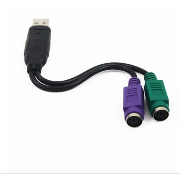 2024 Male USB a 6pin PS2 para Cabo de Extensão Feminino PS/2