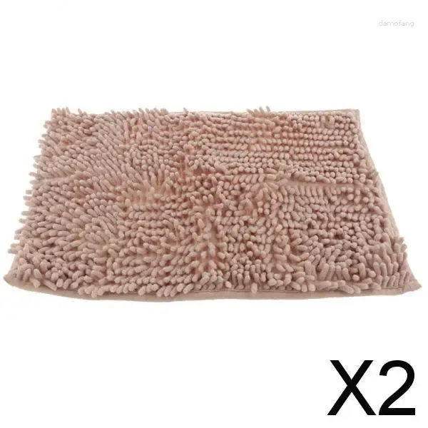 Conjunto de acessórios de banho 2x Microfiber banheiro tapete de tapete de chuveiro Tapete retangular capacho