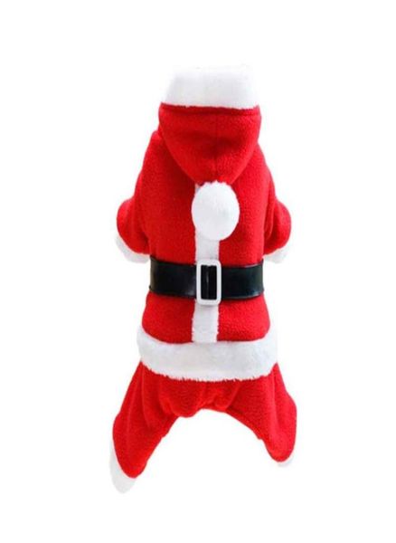 Hundekleidung männliche Frau süße Welpe Katze Weihnachtsmann Santa Claus kleiner Haustier warm warmer Winter Mops Chihuahua Urlaub Party Kapuze Weihnachtskostüm Funn1447911