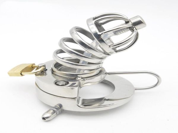 2017 novo design mais recente BDSM Stainless Steel Masculino Dispositivos de Bondage Moldam brinquedos sexuais para homens anéis de cinto de testículo Penis uretral Tube4272982