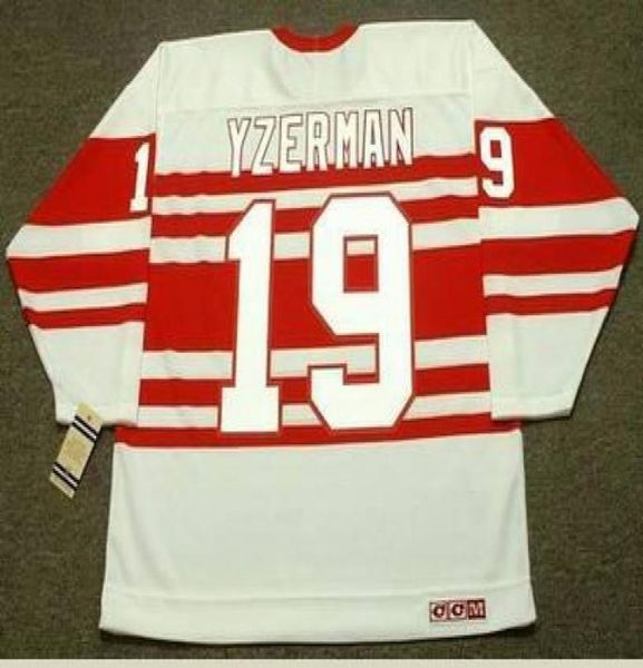 Homens de jovens homens hockeys vintage 19 steve yzerman ccm hóquei size s5xl ou personalizado qualquer nome número1960688