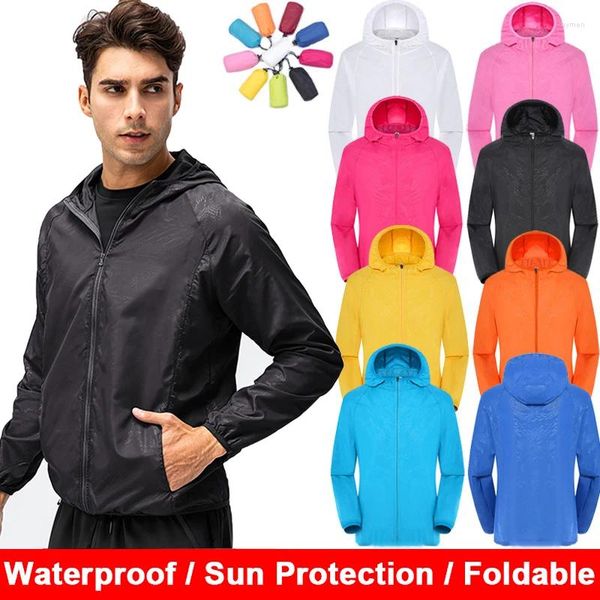 Jaquetas masculinas Windbreaker para mulheres 2024 Spring Men Coat Protection Sun Protect