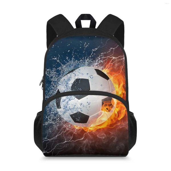 Bolsas escolares 15 polegadas Backpack Backpack Futebol de futebol de futebol de futebol para meninos Back Pack School School Student Bookbag Bag Bag