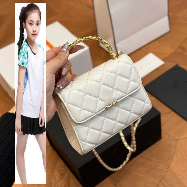 Kids Bags Luxusmarke CC Bag Damen Lambskin Top Email Edelsteine Handle Totes Eitelkeitsbeutel Klassische Mini -Klappe gestatze Nickerchen -Kartenhalter Geldbeutel Gold Metall Hardware Matelasse Cha