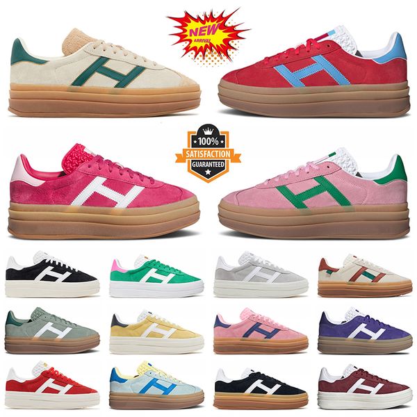 Gazelles Designer Casual Shoes Women Gazelle Bold Cream Green Active Pink Blue Gum Suede Leather Platform Sneakers Black White【code ：L】Trainers