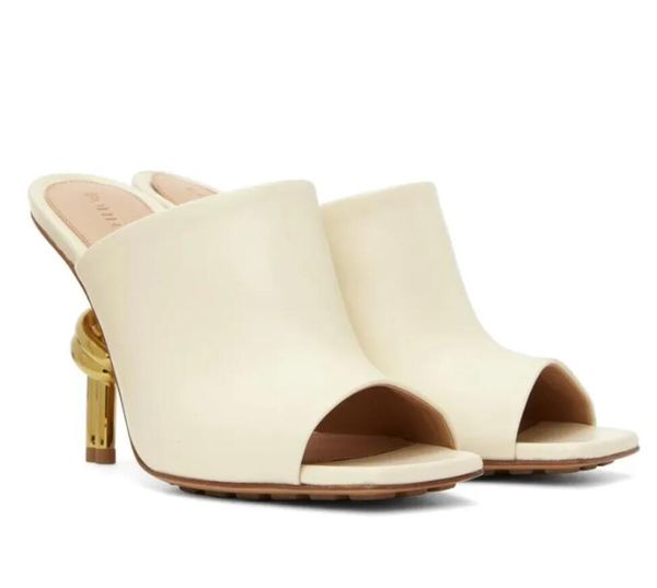 Summer Walk Luxury Women Sandal Bottega Gold Готовые металлические узел Мул Сквал