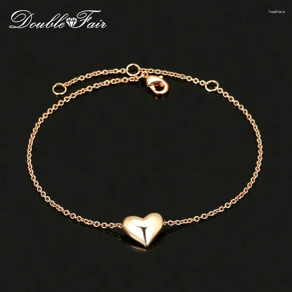 Braccialetti Link Love Heart Ol Style Stiot Metal Chain Bangles Gioielli di moda a colori in oro rosa per donne Vendita DFH199