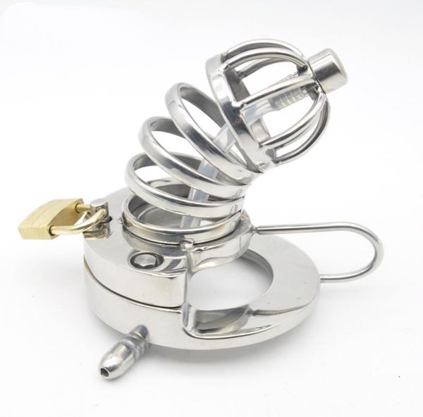 2017 novo design mais recente BDSM Stainless Steel Male Bondage Dispositivos moldam brinquedos sexuais para homens anéis de cinto de testículo Penis uretral Tube8070800