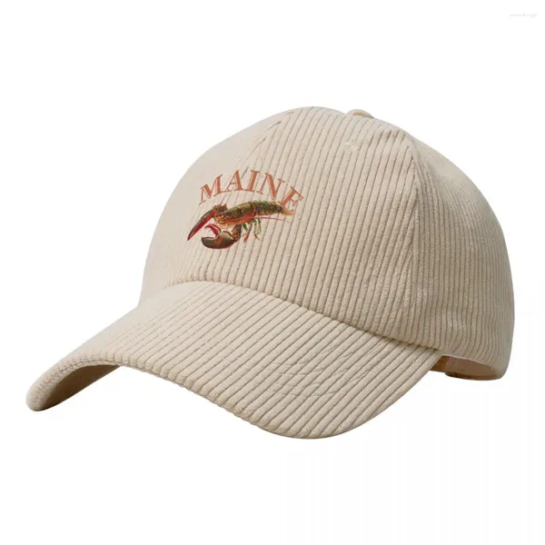 Caps de bola Maine Lobster Design vintage Corduroy Baseball Cap Hat no | -f- |Mulheres do sexo masculino