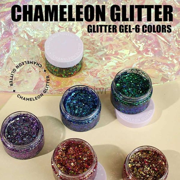 Body Glitter 18/30g Chameleon Diamond Body Glitter Gel Shadow Shadow Festival Festival Stage